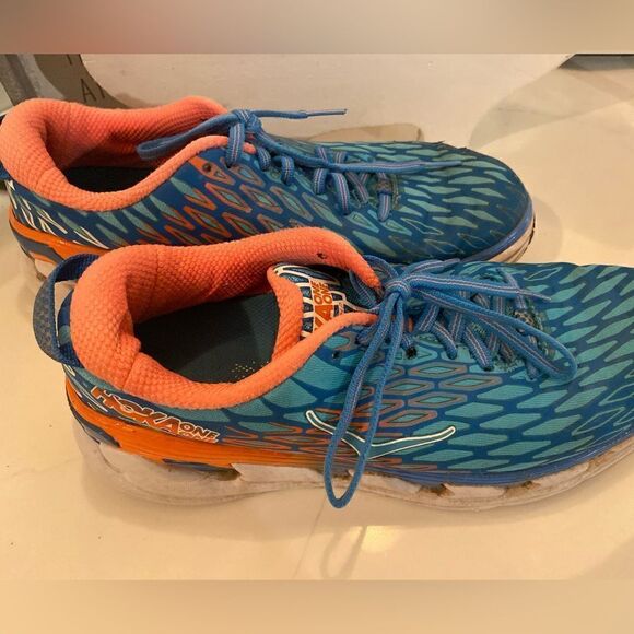 HOKA ONE ONE Vanquish 2 Blue Womens Size 9.5 Running Athletic Blue Melon - Picture 8 of 11